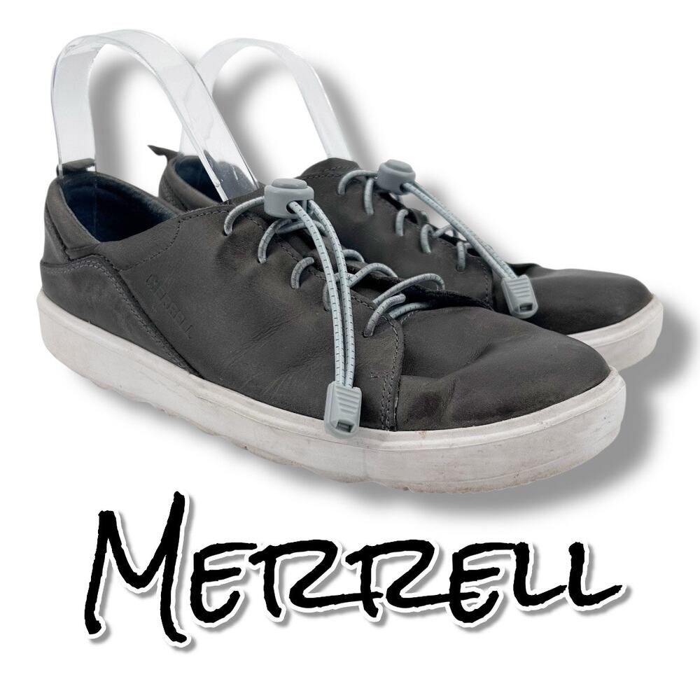 Merrell Turbulence Leather Sneakers Gray Comfort Walking Shoes Womens Size 8.5